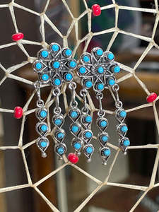 Zuni Snake Eye Dangle <b>Earrings</b> 925 Sterling <b>Silver</b> <b>Earrings</b> Handmade <b>Earrings</b> Designer <b>Earrings</b> Boho <b>Earrings</b> Wedding <b>Earrings</b> - Product Image 4