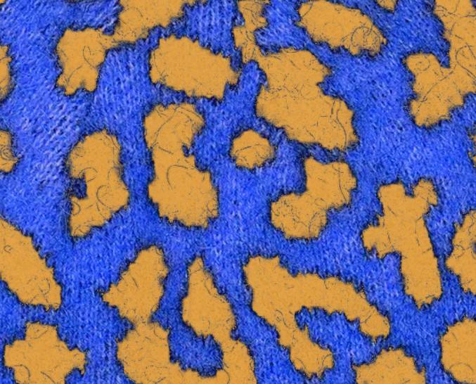 Leopardo Azul Real y Oro