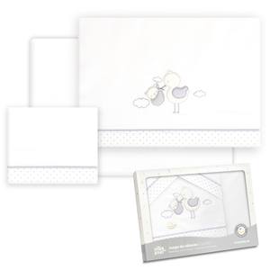 Juego de 3 Piezas de Ropa de Cama 100% Algodón para Cuna, Modelo Tejido Cigea-Oso con Diseño de Personajes - Product Image 1