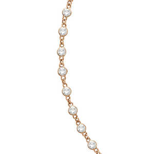 Collier Éternité en Diamant en Or Rose 14 carats avec 3,04 carats Élégant et Luxueux - Product Image 1