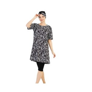 ชุดว่ายน้ำแบบใหม่ที่เรียบง่าย เป็นมิตรกับสิ่งแวดล้อม แห้งเร็ว สำหรับสตรีมุสลิม สวมใส่สบาย แขนยาว ฮิญาบ บุรก้า ปกปิดมิดชิด สปอร์ต อิสลามิก - Product Image 4