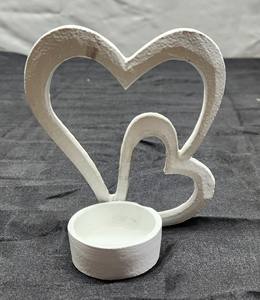 Supports de bougies en aluminium faits à la main pour la décoration de la maison en métal uni blanc et coloré pour Noël - Product Image 4