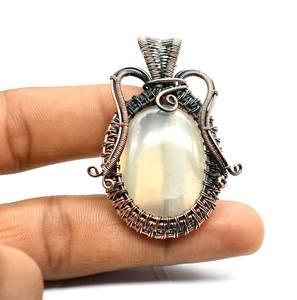 <b>Rose</b> <b>Quartz</b> Copper Pendant Handmade Copper Wire Wrapped Gemstone Brass Tree of Life <b>Jewellery</b> Christian Religious Type - Product Image 2