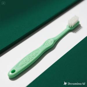 Brosse à dents verte minimaliste à poils souples, poignée ergonomique avec design en relief pour des soins bucco-dentaires doux 100 boîte - Product Image 4