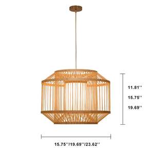 Plafonnier en bambou conçu avec un tissage en bambou naturel, distribution de lumière douce et style décoratif d'intérieur - Product Image 4