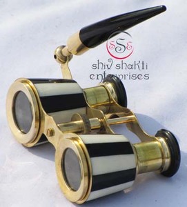 Binocular personalizado para acampar, senderismo, viaje, binocular de latón con mango, diseñador, coleccionables antiguos, alcance binocular de latón - Product Image 3