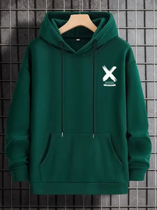 Sweat-shirts à capuche pour hommes Halloween Citrouille Fantôme Vêtements de sport décontractés pour l'extérieur pour l'automne et l'hiver Taille XS Motif uni - Product Image 4