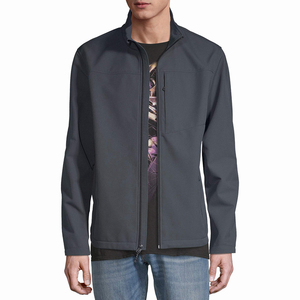 OEM/ODM-Chaqueta cortavientos de concha suave personalizada para hombre, chaqueta ligera a prueba de agua de talla grande, chaquetas de manga larga - Product Image 4