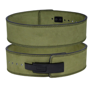 เข็มขัดออกกำลังกายแบบมีสไตล์พร้อมสายรัดข้อมือหนังวัวสำหรับยกน้ำหนักการเพาะกายเข็มขัดนิรภัยจากถุงมือในเมือง - Product Image 1