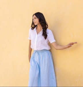 New Style Daily Wear Use <b>Womens</b> Rayon Tank <b>Top</b> Modest Vintage Breathable Eco-Friendly <b>Linen</b> Fabric Three Quarter Sleeves Indian - Product Image 4