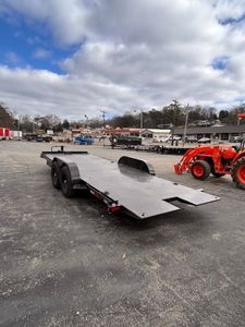 Remolque de Plataforma Hidráulica Reforzado de 22 pies y 15K para Transporte de Vehículos con Doble Cilindro y Cubierta de Acero para Trabajo Agrícola - Product Image 1