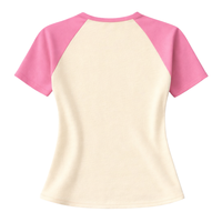 T-shirt à manches raglan neutre pour femme, vêtements de sororité grecque, rose et vert, pour sœurs universitaires, élégant, été, bio