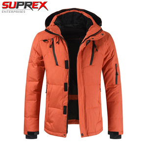Chaqueta Acolchada de Invierno para Hombre, Impermeable, con Capucha y Cremallera Larga, Cálida, Cortavientos, para Exteriores, Parka Gruesa con Aislamiento, para Senderismo y Viajes - Product Image 5