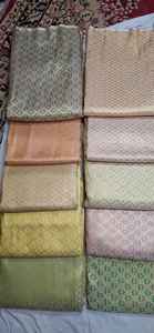 Vente en gros de tissu brocart jacquard en nylon haute densité de luxe Satin imprimé échantillon gratuit pour robes de mariée tricotées - Product Image 4