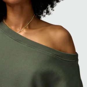 Sudadera de hombro para mujer con capucha, precio al por mayor, calidad pesada, logotipo personalizado impreso, la mejor calidad, sudadera de talla grande - Product Image 3