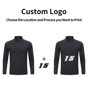 Al Aire Libre Stand Collar 1/4 Zip camiseta Running Sports hombres camisetas de manga larga al por mayor - Product Image 6