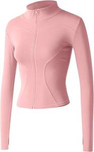 Sportswear Running Yoga Fitness Athletic Jacket for Women Gym Full Length Lightweight Breathable Eco-Friendly Rhinestone Printed - Product Image 2