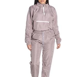 Ensemble coupe-vent imperméable en polyester à capuche pour homme, deux pièces, veste et pantalon, logo personnalisé, vêtements de sport légers, tenue de plein air - Product Image 2