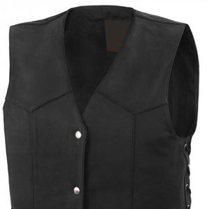 Meilleur prix de vente Gilet en cuir pour homme en cuir PU Vente chaude Gilet en cuir décontracté d'hiver Conception personnalisée Durable Respirant Imperméable Service OEM - Product Image 3