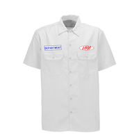 Chemise de travail à logo personnalisé, uniforme pour hommes, vêtements de travail pour mécanicien industriel à manches courtes, chemise du personnel de sécurité de bureau