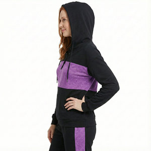 Sweats à capuche personnalisés pour femmes, col Henley, manches longues, coupe décontractée, pull-over, toutes saisons, prix de gros, marque propre, sweats à capuche tendance - Product Image 2