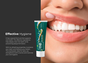 Pasta Dental TTO con Aceite de Árbol de Té 75gr, Higiene Bucal, Eliminación de Placa, Aliento Fresco, Dientes Sensibles, Cuidado Bucal, Portátil para el Hogar - Product Image 3