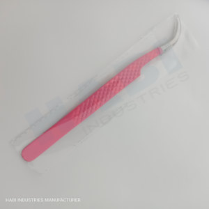 ผู้ค้าส่งแหนบต่อขนตาสีชมพู รับทำโลโก้ แหนบปลายโค้ง ผู้ผลิตอุปกรณ์ต่อขนตาสำหรับร้านเสริมสวย - Product Image 4