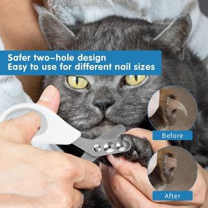 Coupe-ongles pour chat écologique avec trou de coupe circulaire et tondeuse à double trou rond Coupe-ongles pour animaux de compagnie sûr pour éviter les coupures excessives - Product Image 6