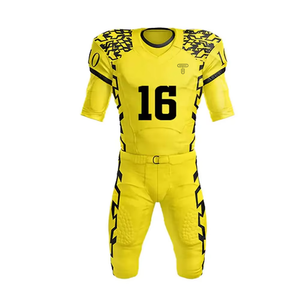 Manches courtes Dernière conception Respirant Prix de gros Football Américain Uniforme Nouveau Style - Product Image 1