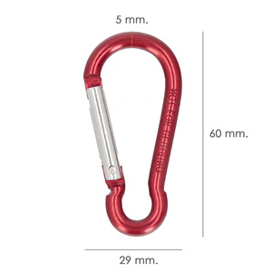 Moschettone in Alluminio per Vigili del Fuoco, Colori Assortiti, 60 mm, per Chiavi - Product Image 2