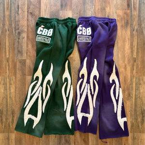 Pantalones Deportivos de Hombre Personalizados, Corte Recto, Pierna Ancha, Cintura Media, Estilo Holgado, Lavado, 100% Algodón - Product Image 6