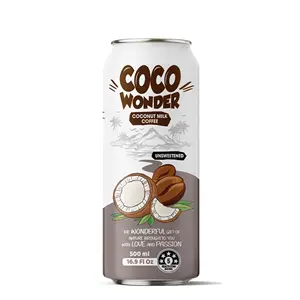 Coconut Milk Drink w Coffee | 500ml (Pack of 24) VINUT, Non-GMO, No Added Sugar, Wholesale Supplier, Free Sample, OEM ODM