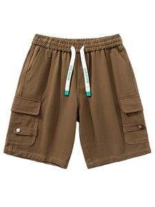 Alta calidad personalizado 100% algodón ecológico sólido para hombre Essentials pantalones cortos de sudor sueltos correr deporte gimnasio - Product Image 2