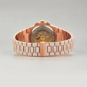 Relojes Mecánicos Automáticos Personalizados de Alta Calidad con Moissanita y Diamantes para Hombre y Mujer, Relojes de Lujo de Diseñador con Incrustaciones Completas - Product Image 2