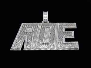 Pendentif en argent 925 de luxe avec logo personnalisé, moissanite, 3 pouces, grande taille, rond, médaille avec sertissage à griffes, clarté VVS, style hip-hop - Product Image 3