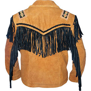 Nuevo diseño, chaqueta de cuero de moda para hombre más vendida, chaqueta con flecos, chaqueta occidental para invierno, Otoño, verano, Completamente forrada - Product Image 2