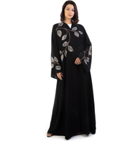 Abaya pour femmes respirante et personnalisée, de haute qualité, confortable, imprimée, noire unie, style vintage Dubaï, robe burqa toutes saisons
