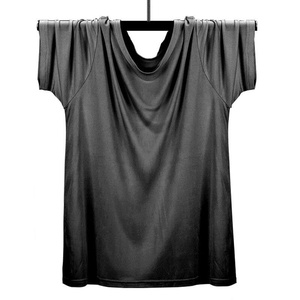 T-shirt pour homme 100% soie tricoté col rond manches courtes été décontracté doux dernier design coupe ample T-shirt pour homme RRI-TS-08 - Product Image 1