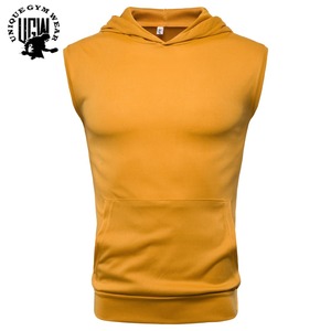 Sudadera con Capucha sin Mangas de Alta Calidad para Hombre, Sudadera Deportiva de Forro Polar, Transpirable, de Secado Rápido, de Poliéster/Algodón, Corte Regular, para Verano - Product Image 3