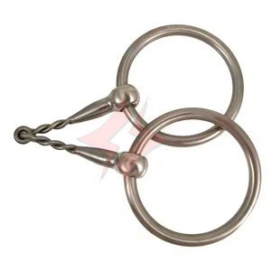Anneau lâche sur mesure de haute qualité Snaffle simple bouche incurvée en cuivre Bit culottes anneau lâche en acier inoxydable - Product Image 1