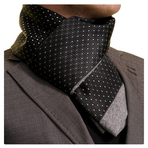 Black Gray Paisley <b>Man</b> Made <b>Silk</b> <b>Scarf</b> Ready Stock Double Layer Two Faced Winter Warm <b>Scarf</b> Jacquard Satin - Product Image 5