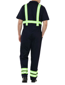 Ropa DE TRABAJO reflectante de algodón 100% para hombre, bata de visibilidad mejorada, manga corta, ropa de trabajo de alta visibilidad en general - Product Image 5