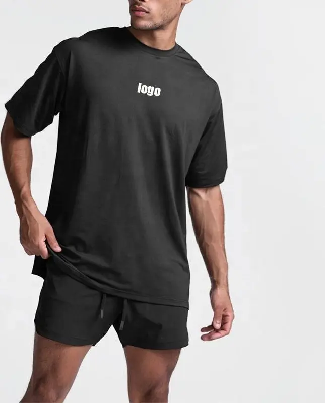 high Quality Custom Brand Active Wear Plain Black Sports T Shirt For Men 100% Cotton Jersey OEM Services