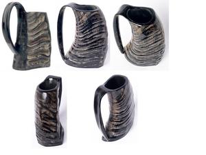 Tazas vikingas de cuerno de búfalo de diseñador, tazas de cuerno para beber talladas naturales para restaurante temático Baer, producto de alta calidad - Product Image 4