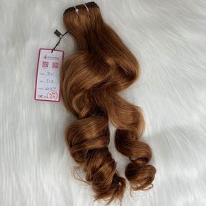 Extensions de cheveux humains de trame de machine brune fraîche Remy vierge crue double étirée 20 pouces APOHAIR ondulé naturel - Product Image 2