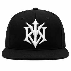 Casquette Snapback Noire Personnalisée avec Broderie 3D et Boucle Métallique – Qualité Supérieure, 5 Panneaux, Visière Plate, Tendance Hip-Hop, Décontractée, Idéale pour les Fêtes - Product Image 1