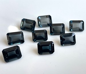 Topacio azul de Londres natural Octagon Cut 9x11mm Facetado-Topacio azul de Londres Suelto - Product Image 5