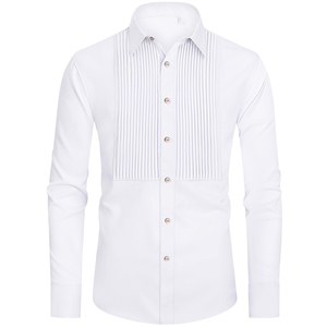 Chemises habillées formelles en coton à manches longues OEM ODM à prix bon marché et de haute qualité - Product Image 1