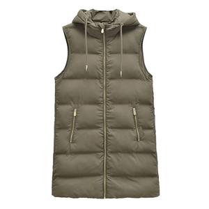 OEM Service Custom Men's <b>Black</b> Denim Breathable Eco-Friendly High Quality Puffer <b>Vest</b> Winter Windproof Plus Size Zipper Closure - Product Image 4