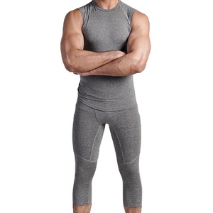 Camiseta de compresión para hombre, chaleco adelgazante, ajuste ceñido, protección contra erupciones, licra/poliéster, manga corta, corsé para perder peso - Product Image 1